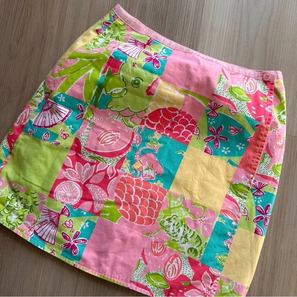 Vintage Girls 8 Wrap Skirt Revisable